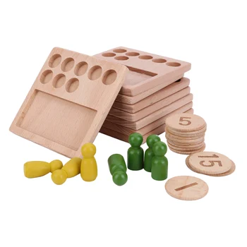 1 комплект обучающих деревянных игрушек Монтессори для малышей Clouds Когнитивная Цифровая доска для подсчета чисел, игры-головоломки, подходящие игрушки