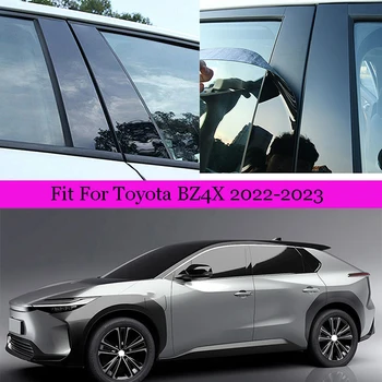 1 комплект черных автомобильных дверных оконных стоек, молдингов, накладок, комплект для Toyota BZ4X 2022 2023