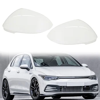 1 пара автомобильных белых боковых стекол заднего вида, Накладка на зеркало заднего вида, чехлы для зеркал заднего вида, чехол для-VW Golf 8 MK8 2021 2022