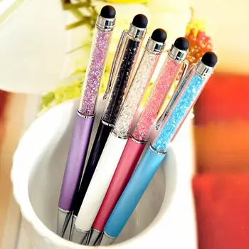 1 шт. Разноцветная шариковая ручка с кристаллами, пластиковая гелевая нейтральная многофункциональная шариковая ручка с сенсорным нажатием, школьные канцелярские принадлежности