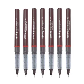 1ШТ Немецкое Вращающееся Красное Кольцо Tikky Needle Pen 0.1 0.2 0.5 0.3мм Дизайн Комиксов Drawing Pen Line Pen Art Drawing Tool