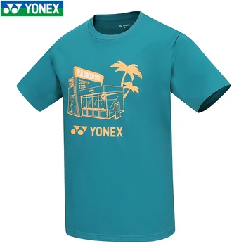 2023 YONEX Теннисная футболка матч бадминтон футболка с коротким рукавом одежда быстросохнущая спортивная Майка топ 115223 мужчины женщины поло