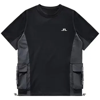 2023 Мужская одежда для гольфа, мужская летняя футболка для гольфа, Мужская одежда для гольфа, мужская рубашка для гольфа, Мужская одежда с короткими рукавами