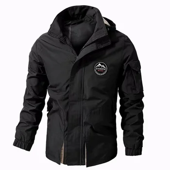 2023 Новая весенне-осенняя мужская повседневная свободная куртка с капюшоном для путешествий на открытом воздухе, ветрозащитная водонепроницаемая куртка