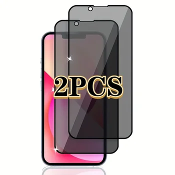 2шт Защитная Пленка с Полным Покрытием Privacy Screen Protector Для iPhone 11 12 13 Pro Max 15 14 Plus Privacy Glass Для iPhone 7 8Plus X XS Max