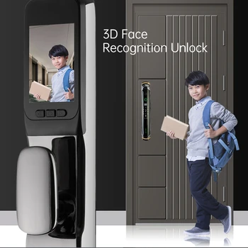 3D Распознавание лица, отпечатки пальцев, Wifi приложение, дистанционное управление, электронный дверной замок 