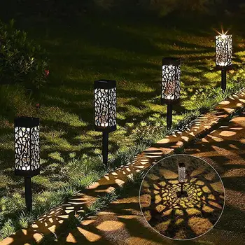 6шт наружных светодиодных садовых фонарей на солнечных батареях Хэллоуин Рождественское Украшение Для Двора Сад Крыльцо Патио