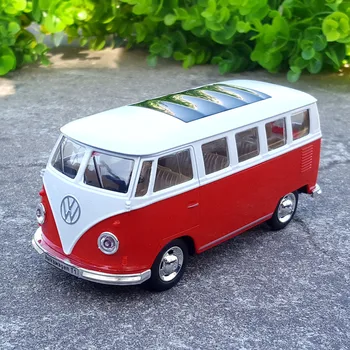Caipo 1:30 Volkswagen VW T1 Автобус Модель автомобиля из сплава, игрушка, выполненная на заказ, Металлическое литье, звуковые и световые автомобильные игрушки, подарки на день рождения для детей