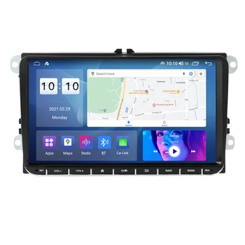 MEKEDE Автомобильный стерео 1280*720P Автомобильный Видео BT Функция Android 9 дюймов для VW с кнопкой Автомобильный Аудио DVD-плеер GPS Навигация Carplay