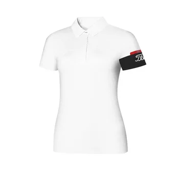 Женская футболка для гольфа с коротким рукавом, поло с разрезным низом, модный спортивный топ, рубашка для гольфа для женщин, рубашки для гольфа