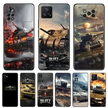 Игра World Of Tanks Силиконовые Черные Чехлы Для Телефонов Xiaomi Mi Poco X5 Pro C55 C50 C40 X4 X3 M4 M3 NFC M5 M5S F4 F3 GT F1 Чехол