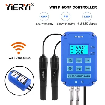Измерители Yieryi Digital PH WiFi ORP Redox 2 В 1 Контроллер монитора Контроль выходной мощности Электрод Зонд BNC Для Аквариума