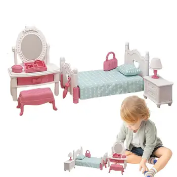 Кукольный домик Миниатюрная мебель Игрушки Детские Имитационные модели Декор для кукольного домика Рождественский подарок