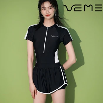 Купальники VEME ™, цельный купальник, популярный купальник для похудения, специфичный для нататориума, консервативный спортивный купальник с плоским углом наклона