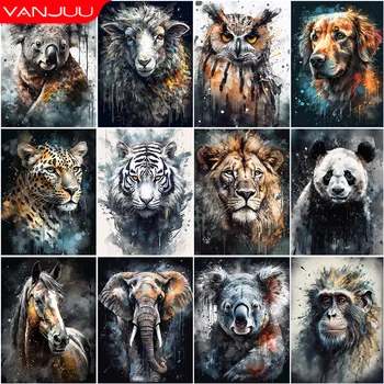 Набор для рисования со стразами Lion 5D, Тигр, Панда, Овца, Коала, вышивка, Животное, Алмазная мозаика, Сделай сам, украшение дома из страз