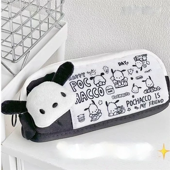 Новая горячая распродажа, Мультяшная сумка для ручек Pochacco, Симпатичная мультяшная модная Студенческая коробка для карандашей, практичный подарок на День рождения оптом