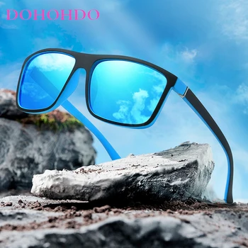 Новые роскошные Квадратные Винтажные поляризованные солнцезащитные очки Для мужчин, женщин, путешествий, вождения, Солнцезащитные очки с антибликовым покрытием, Мужские очки UV400