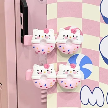 Одна Пара Kawaii Sanrio Hello Kitty Шпилька Для Волос Розовый Пончик Мультфильм Милая Девушка Сердце Аксессуары Для Волос Утконос Клип Подарок Для Девочки