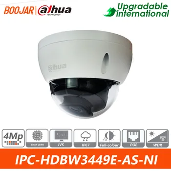Оригинальная IPC-HDBW3449E-AS-NI Международной версии Dahua, Модернизированная 4-Мегапиксельная Полноцветная Сетевая камера Starlight FixedDome WizSense