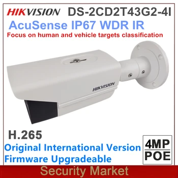 Оригинальная Сетевая Камера Hikvision DS-2CD2T43G2-4I 4Mp для замены DS-2CD2T43G0-I5 POE CCTV AcuSense с фиксированной пулевой камерой