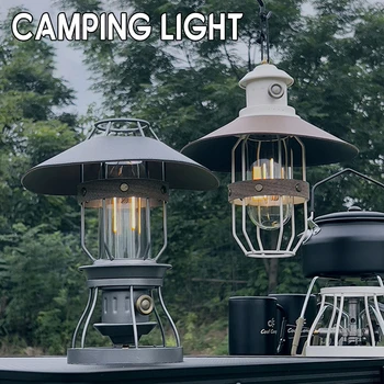 Перезаряжаемый светодиодный фонарь для кемпинга, легкая Подвесная лампа для палатки для пеших прогулок, пикника