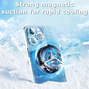 Полупроводниковый Магнитный Охлаждающий Вентилятор Мобильного Телефона X25 с Функцией Беспроводной Зарядки для iPhone Android PUBG Game Cooler