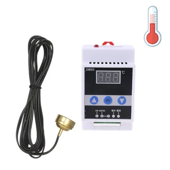 Практичный цифровой регулятор температуры с направляющей терморегулятора 110-240 В