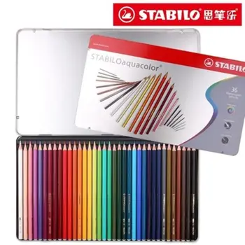 Профессиональный водорастворимый цветной карандаш Stabilo Germany Aqua, Набор для рисования 36 цветами