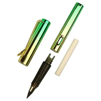 Ручка, прочные стираемые карандаши, 9 долговечных вечных карандашей для написания эскизов, рисования со сменными заправками, нержавеющая сталь