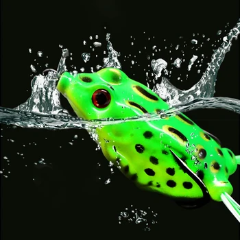 Рыболовные приманки FOCARP Frog Мягкие воблеры Topwater Силиконовая мягкая искусственная приманка дальнего заброса для ловли щуки