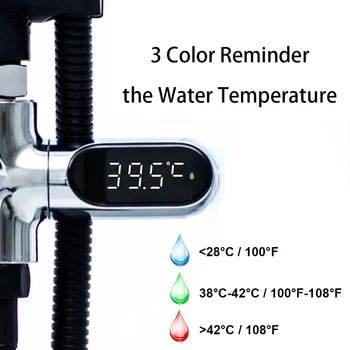 Светодиодные Цифровые смесители для душа, Термометр для воды, измеритель температуры купания, Электричество, Горячая ванна, Монитор температуры воды для дома