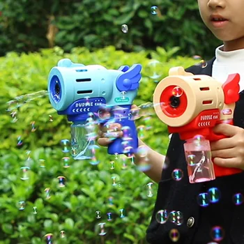 Симпатичная автоматическая машина для мыльных пузырей, детская игровая игрушка 
