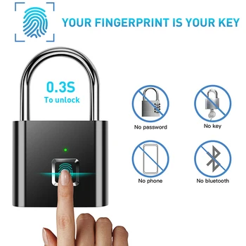 Смарт-биометрические дверные замки с отпечатком большого пальца, перезаряжаемый дверной замок с отпечатком пальца, смарт-замок с USB-ключом, быстрая разблокировка без ключа