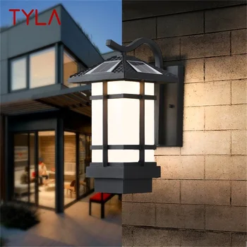 Солнечный настенный светильник TYLA, уличное современное светодиодное бра, водонепроницаемое внутреннее освещение для веранды, балкона, внутреннего двора, прохода виллы