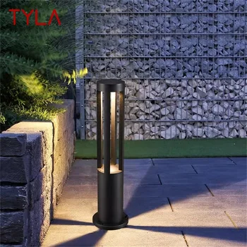 Уличный газонный светильник TYLA Black Современный светодиодный Водонепроницаемый для дома, виллы, сада