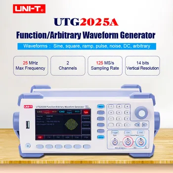 Функция UNI-T UTG2025A / генератор сигналов произвольной формы, эквивалентный 2-канальному независимому выходному сигналу 125 МС /с с 14-битным разрешением по вертикали