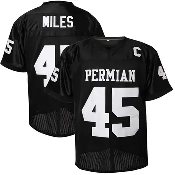 Футболка для американского футбола PERMIAN 45 MILES Movie Mesh Спортивная рубашка с вышитым названием и номерами