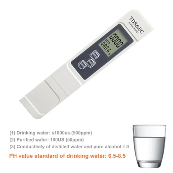 Цифровой Измеритель Качества Воды TDS Аквариумный Бассейн Ручка Для Проверки Жесткости И Чистоты Воды