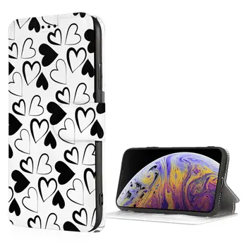 Чехол-бумажник Love Heart iPhone SE iPhone 7/8 с держателем для карт, прочный противоударный чехол из искусственной кожи премиум-класса 4,7 дюйма