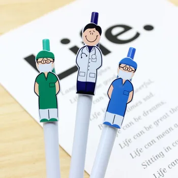 Шариковая ручка из 2 предметов в форме доктора и медсестры, новинка с мультяшным персонажем для офиса и школы