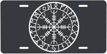 Шлем Благоговения Персонализированный номерной знак Декоративный номерной знак Алюминиевая металлическая крышка номерного знака
